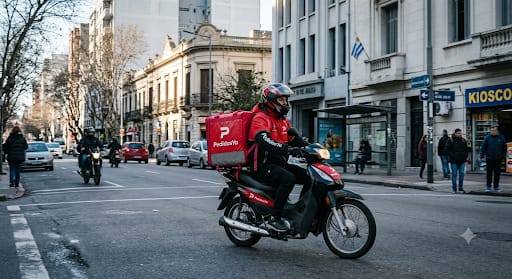 Repartidor urbano en moto